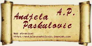 Anđela Paskulović vizit kartica